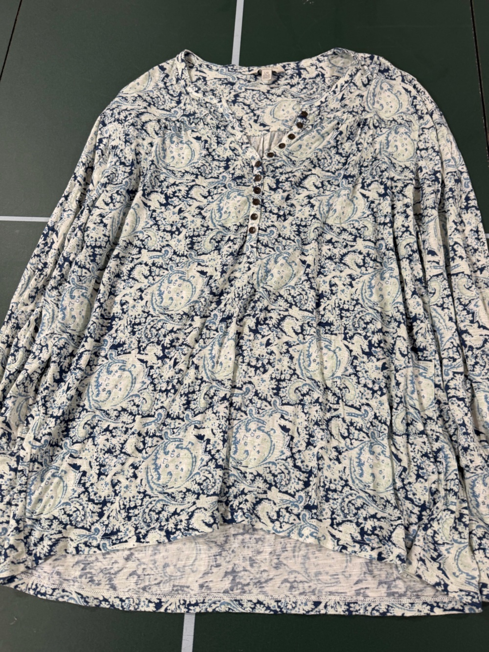 Lucky Brand Girls Navy and White Paisley Skirt